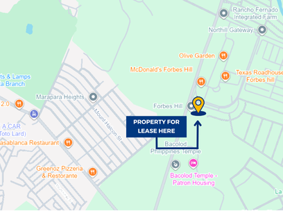 Lot for lease along Circumferential Rd adjacent to Forbes Hill Bacolod